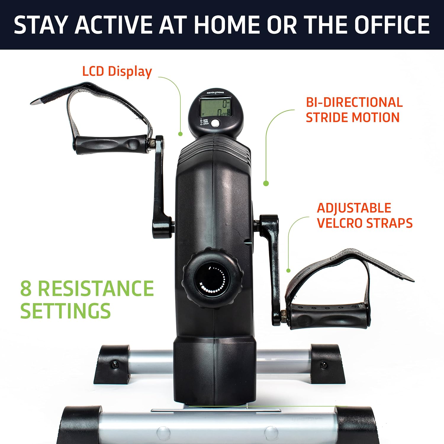 Mini Exercise Bike Arm and Leg Exerciser with Over 20 Resistance Settings