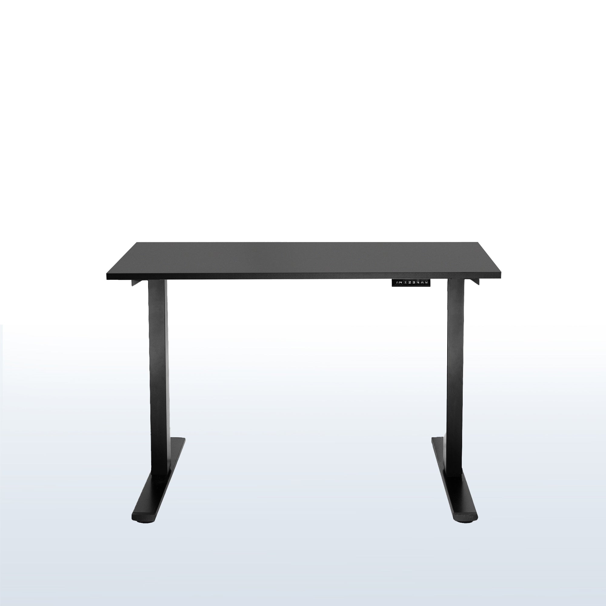 Electric Height Adjustable 55 x 24 inch Memory Stand Up Desk, Solid One-Piece Square Corner Table Top