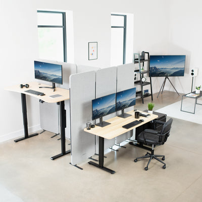 Electric 60” x 24” Stand Up Desk Workstation in a Modern Office Space