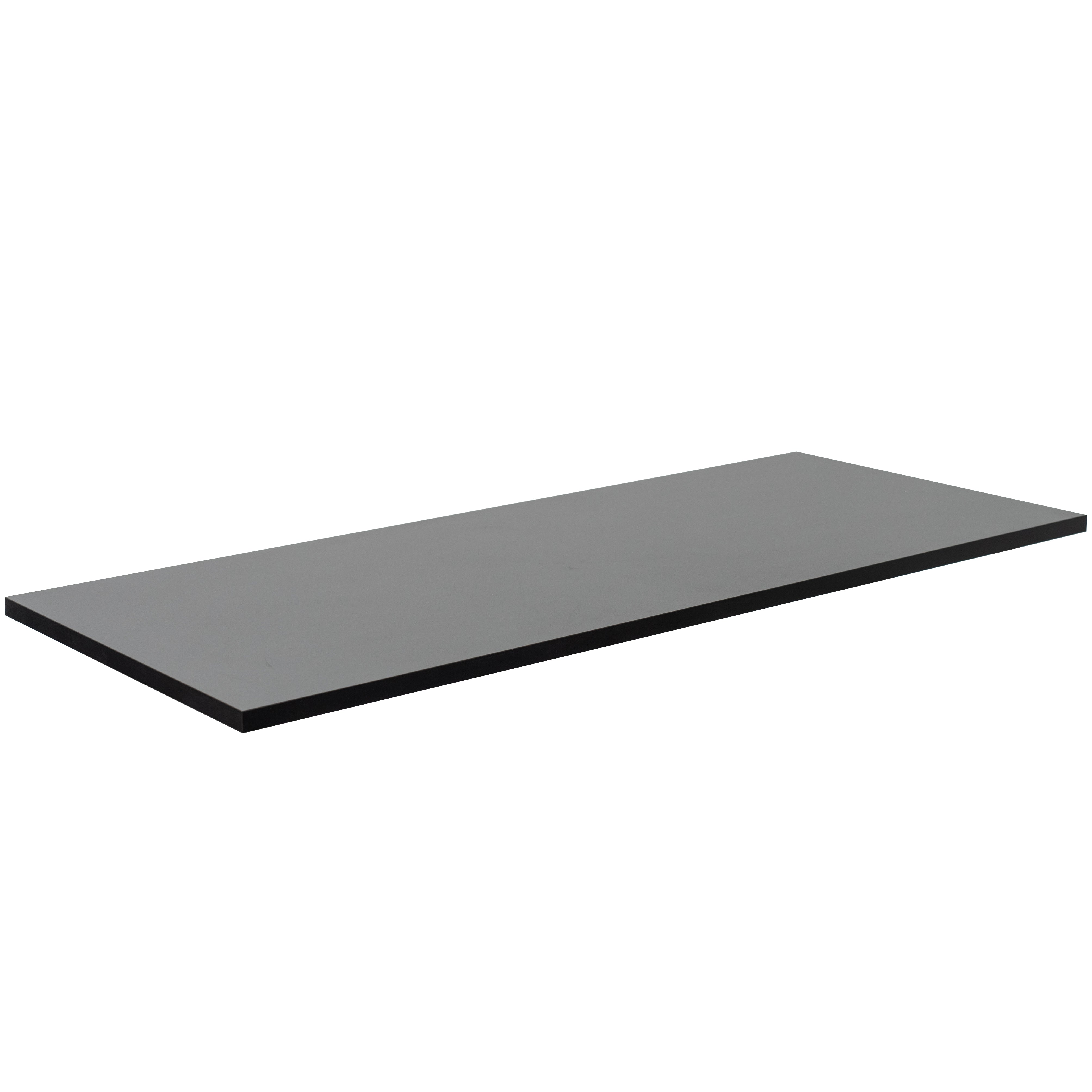 55 x 24 inch Universal Solid One-Piece Square Corner Table Top for Standard and Sit to Stand Height Adjustable Home and Office Desk Frames