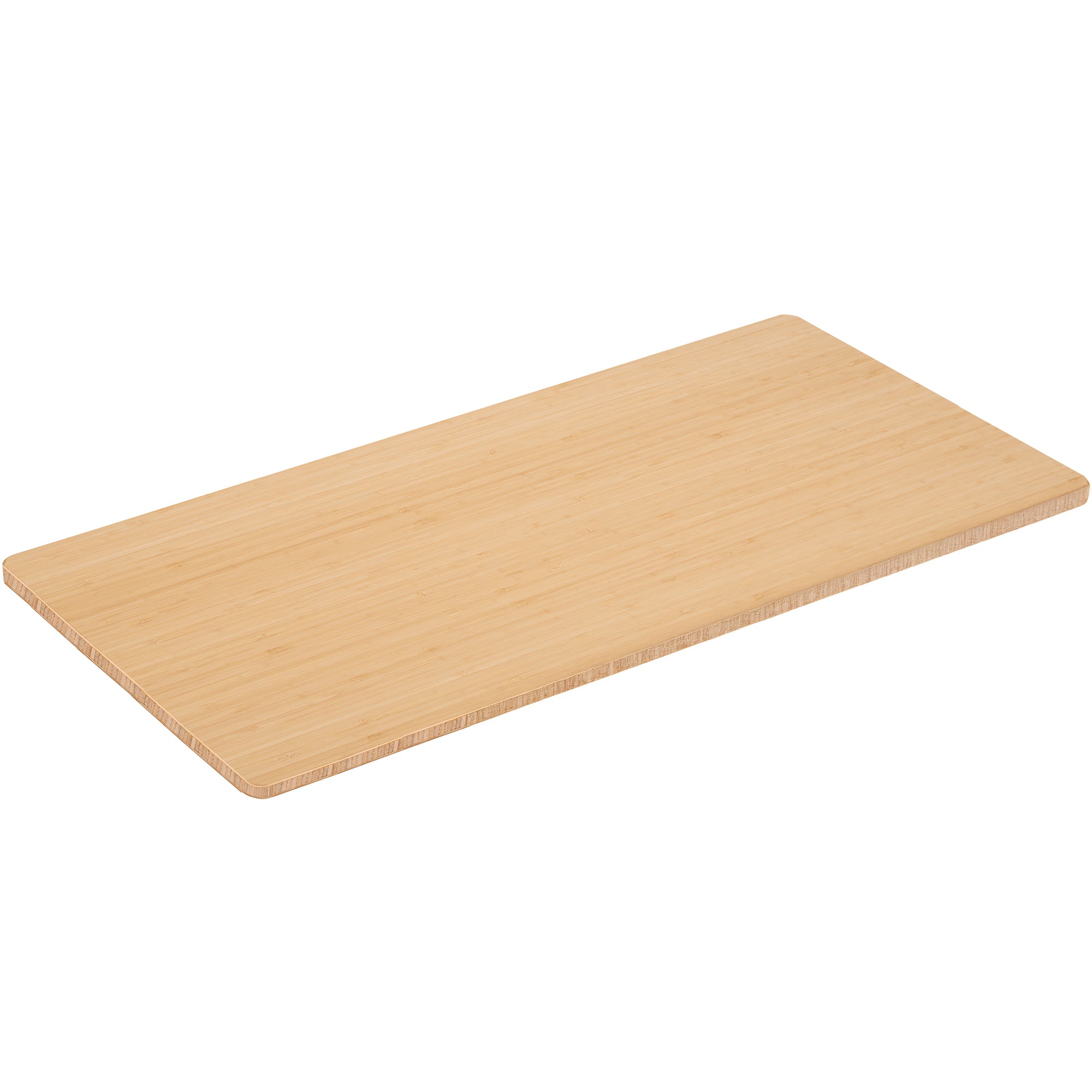 Real bamboo durable tabletop for sit-stand desk workstation with wide surface.