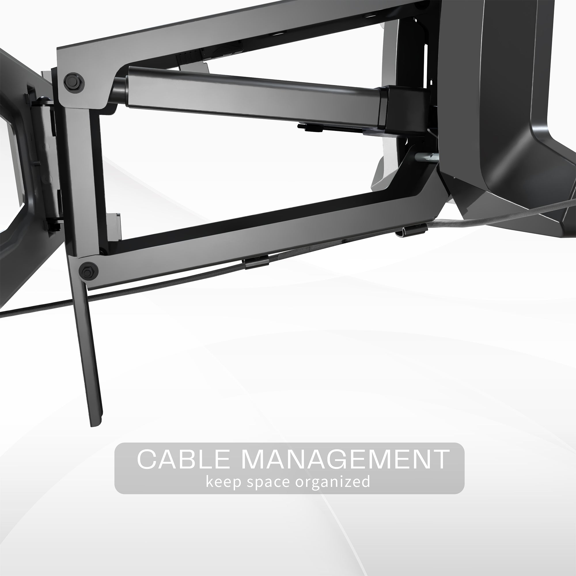 Electric TV Wall Mount elevates your screen to a comfortable viewing height.