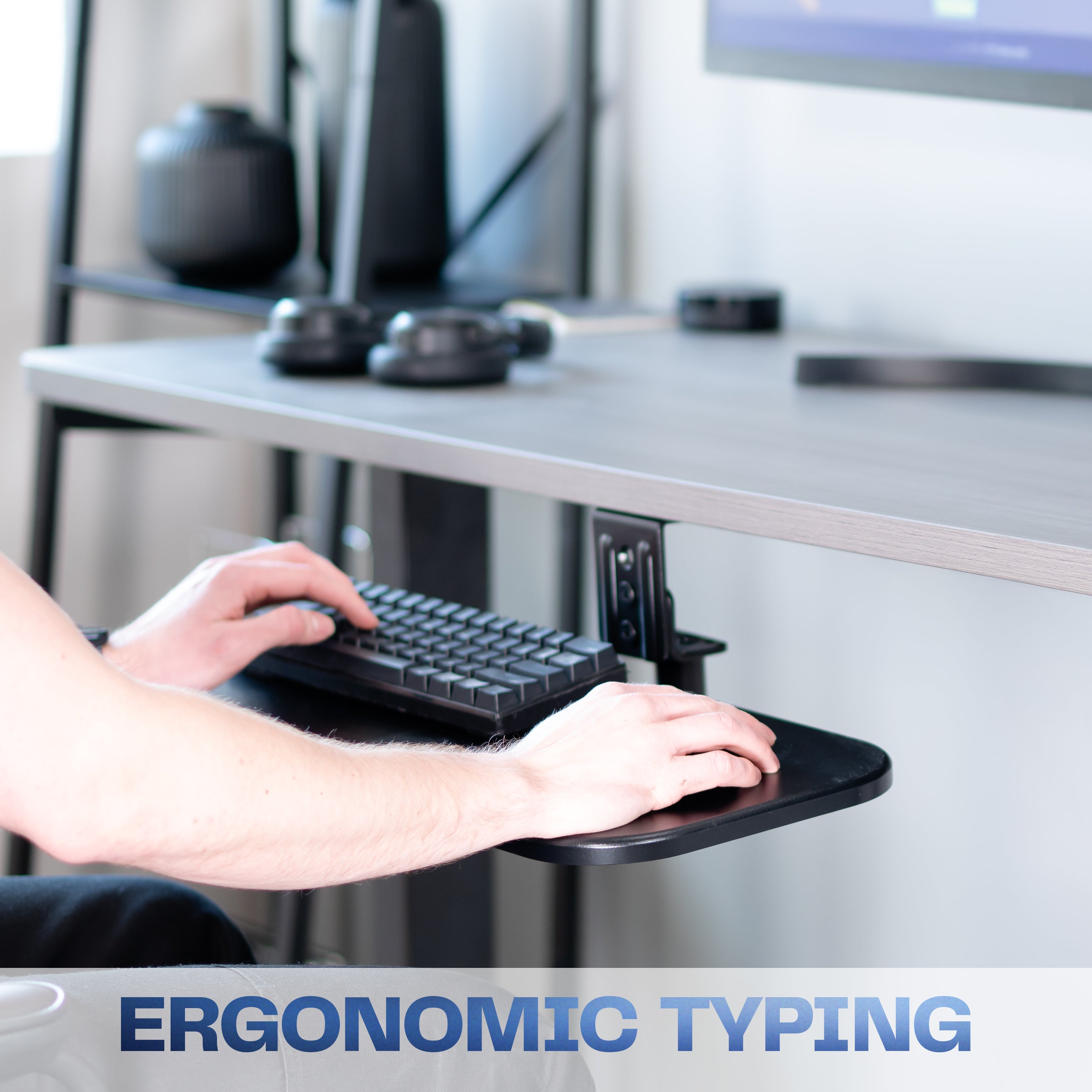 Under Desk Rotating Keyboard Tray