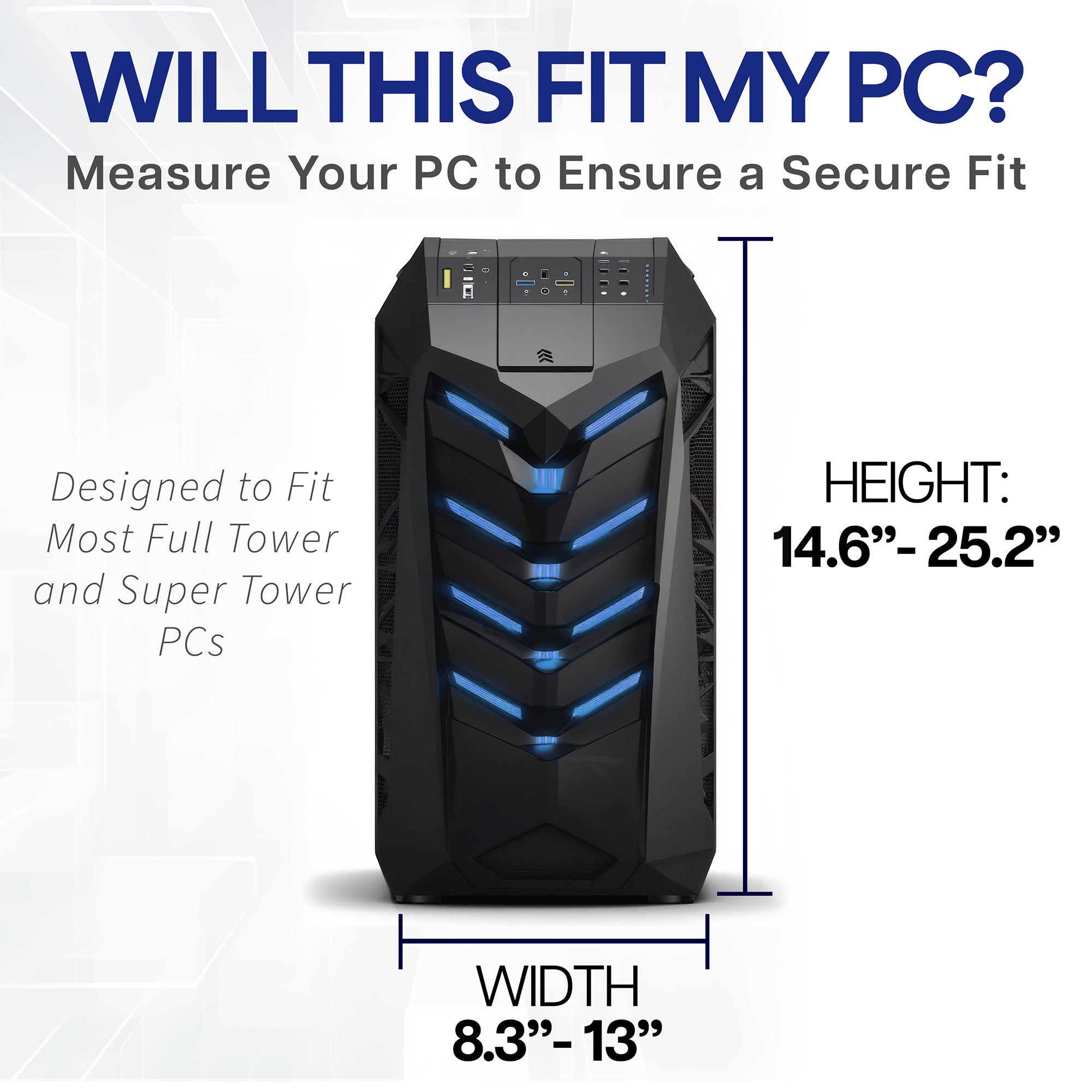 Under Desk and Wall Large PC Mount