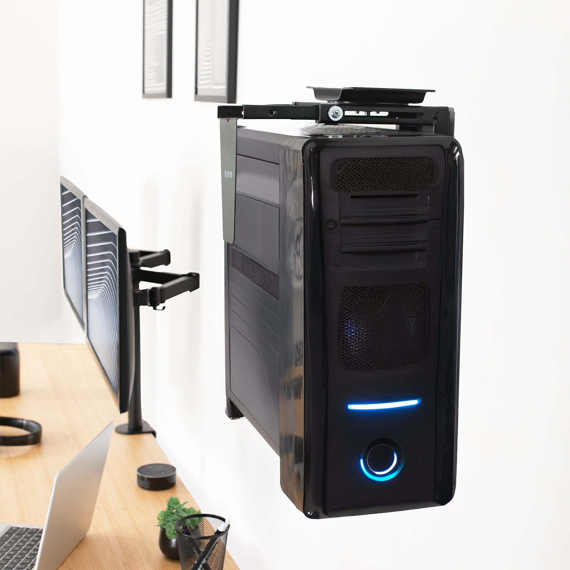 Under Desk and Wall Large PC Mount