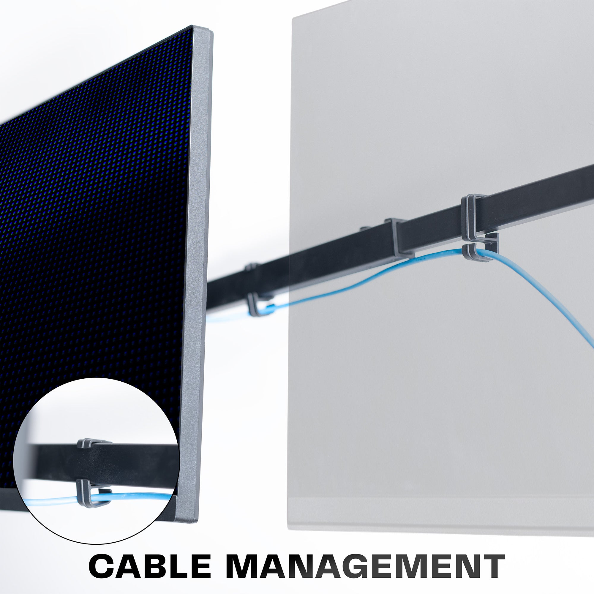 Telescoping Triple Monitor Wall Mount
