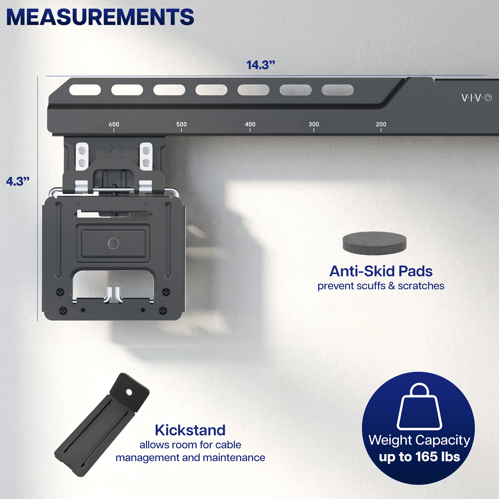 Micro gap ultra low profile slim TV wall mount with adjustable VESA brackets, easy cable access, protective padding, and a simple installation process.