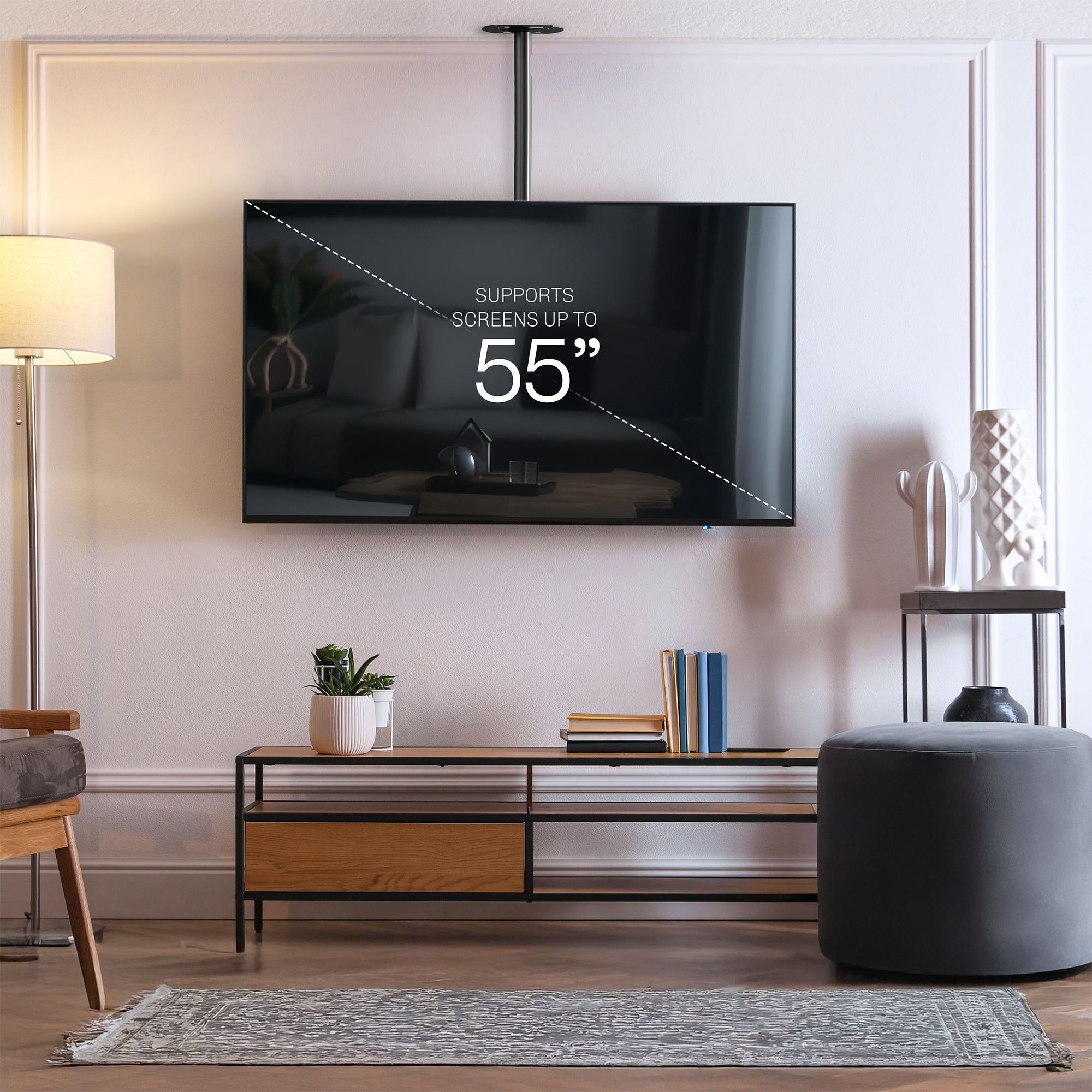 Articulating Ceiling TV Mount for 17" to 55" TVs