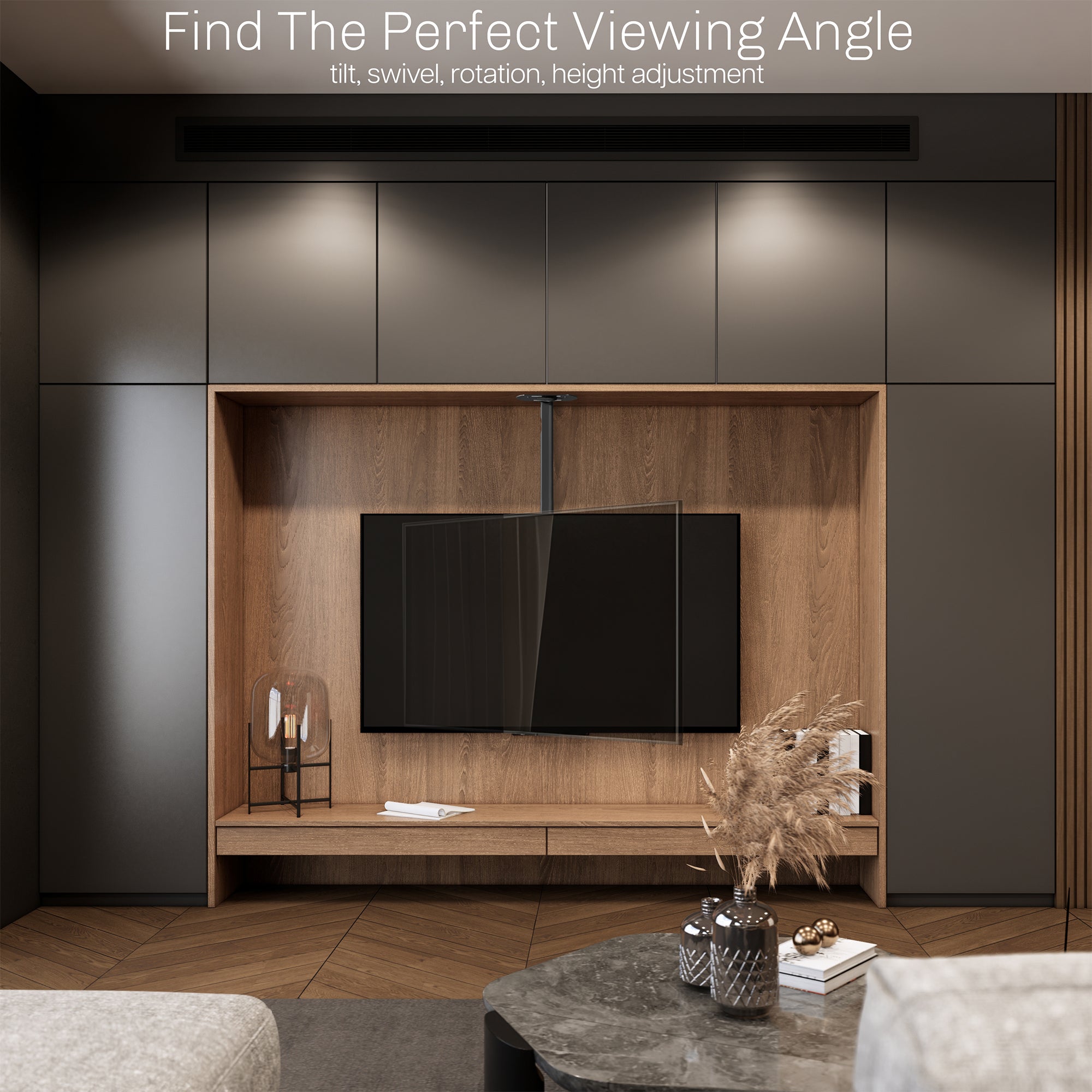 Articulating Ceiling TV Mount for 17" to 55" TVs