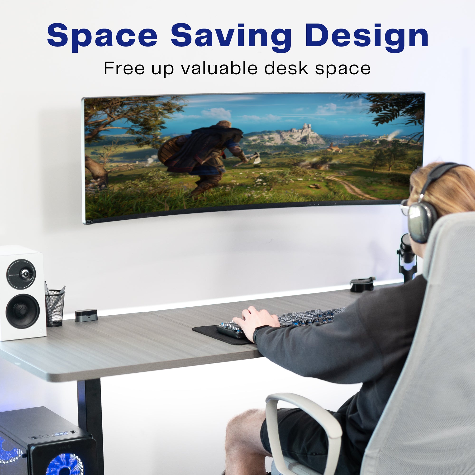 Sturdy adjustable TV wall mount with cable management.