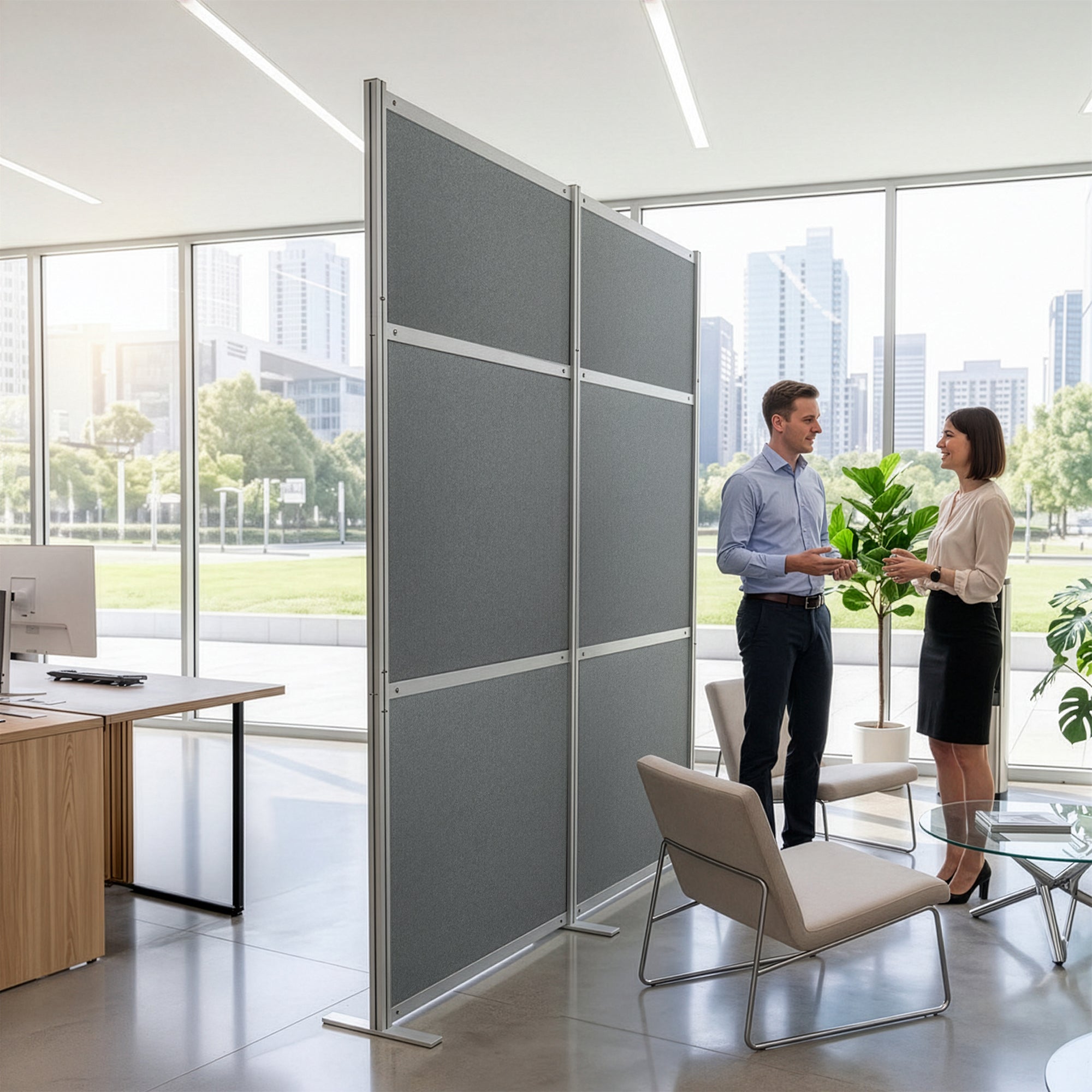 84" Tall Modular Wall System Freestanding Room Dividers