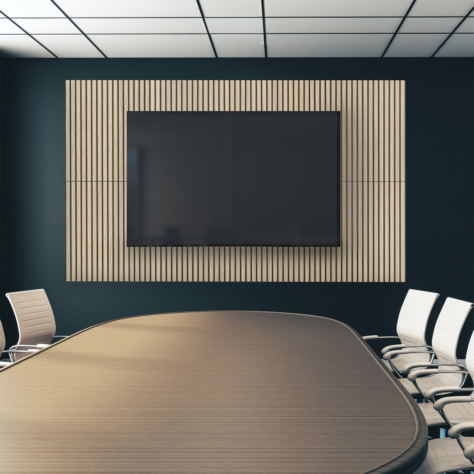 Wood Slat Acoustic Panels (x8)