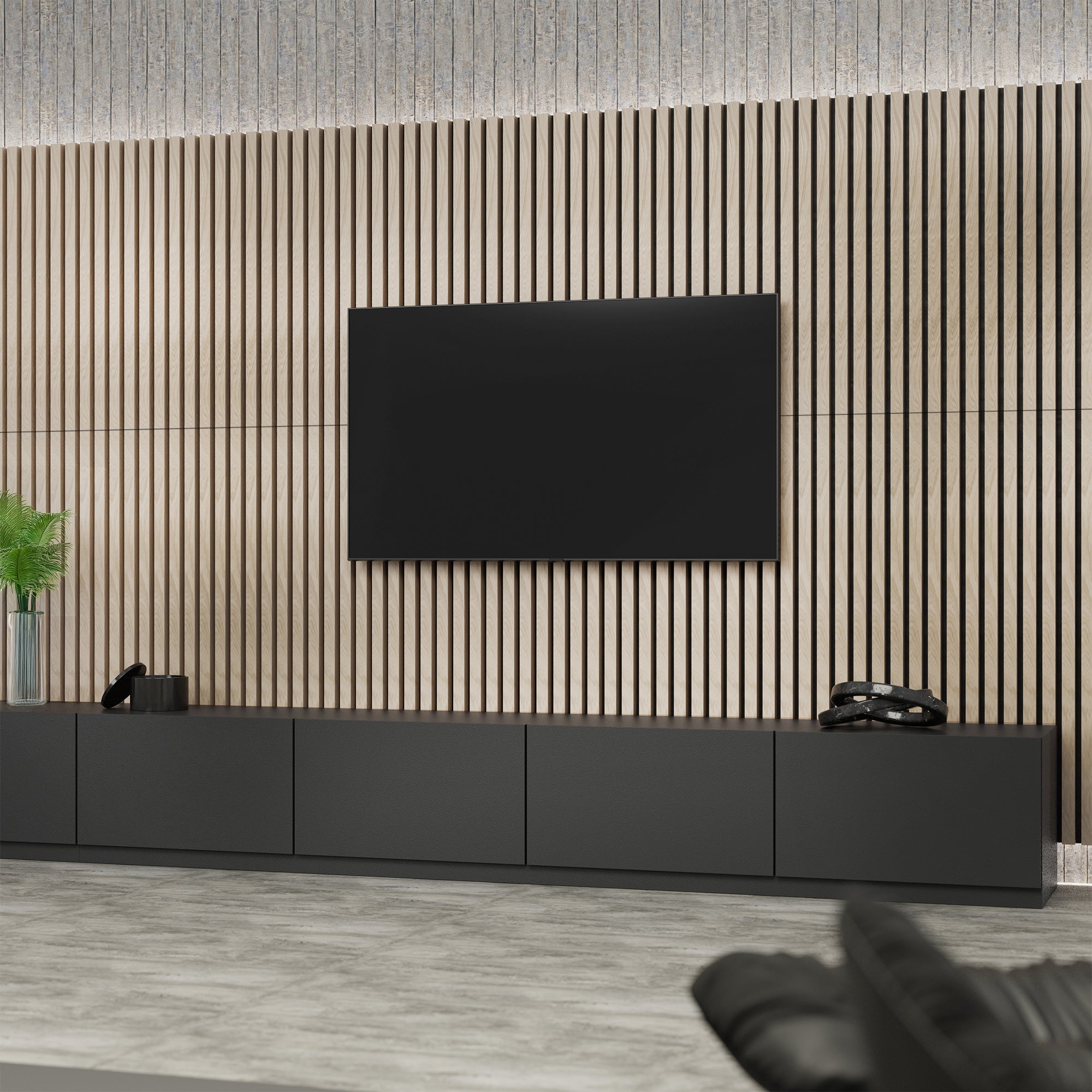 Wood Slat Acoustic Panels (x8)