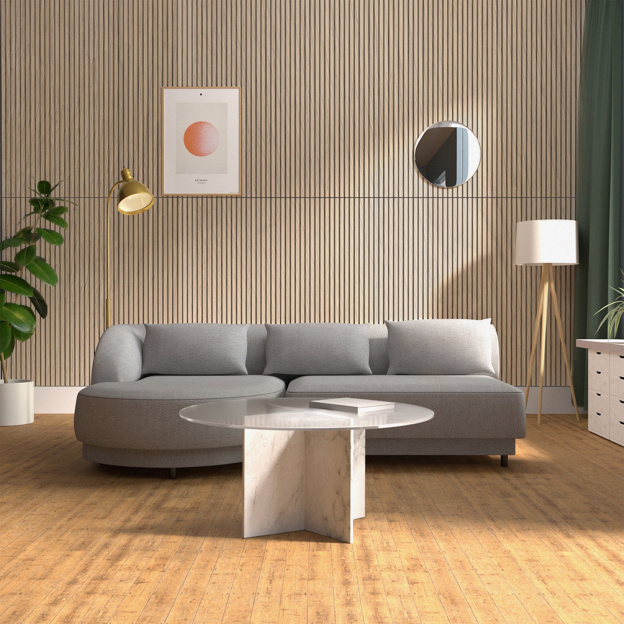 Wood Slat Acoustic Panels (x8)