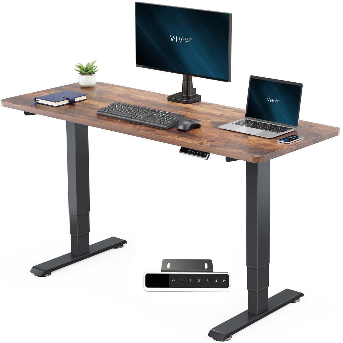 VIVO PRO 60" x 24" Dual Motor Electric Desk