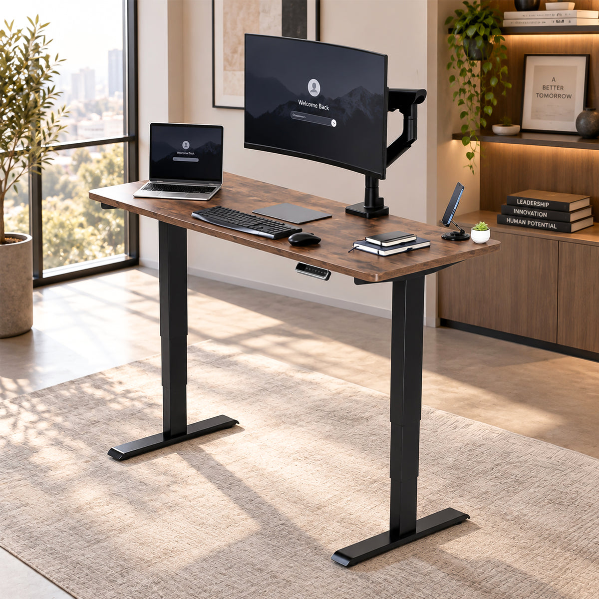 VIVO PRO 60" x 24" Dual Motor Electric Desk