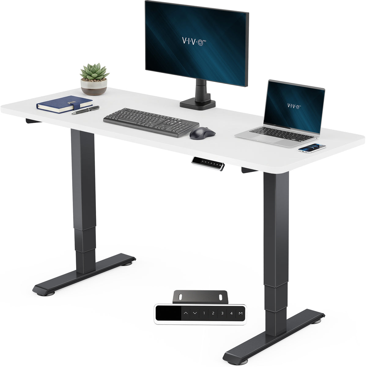 VIVO PRO 60" x 24" Dual Motor Electric Desk