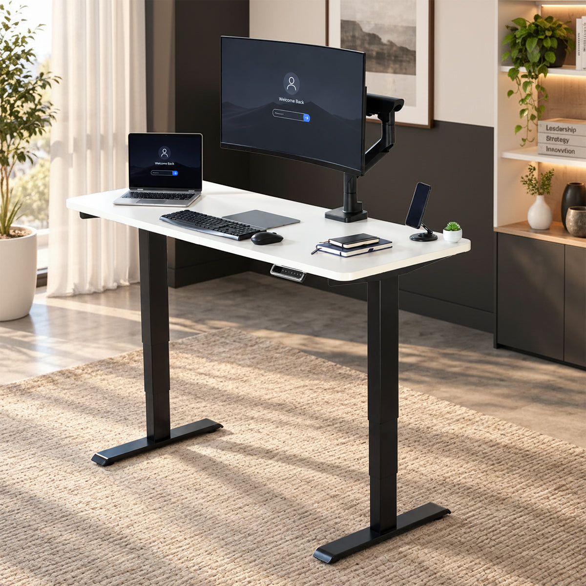 VIVO PRO 60" x 24" Dual Motor Electric Desk