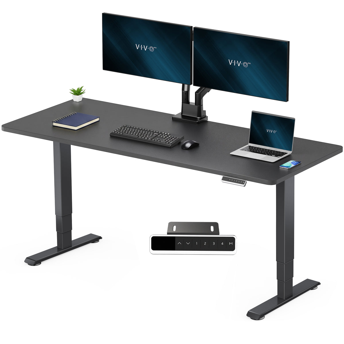 VIVO PRO 71" x 30" Dual Motor Electric Desk