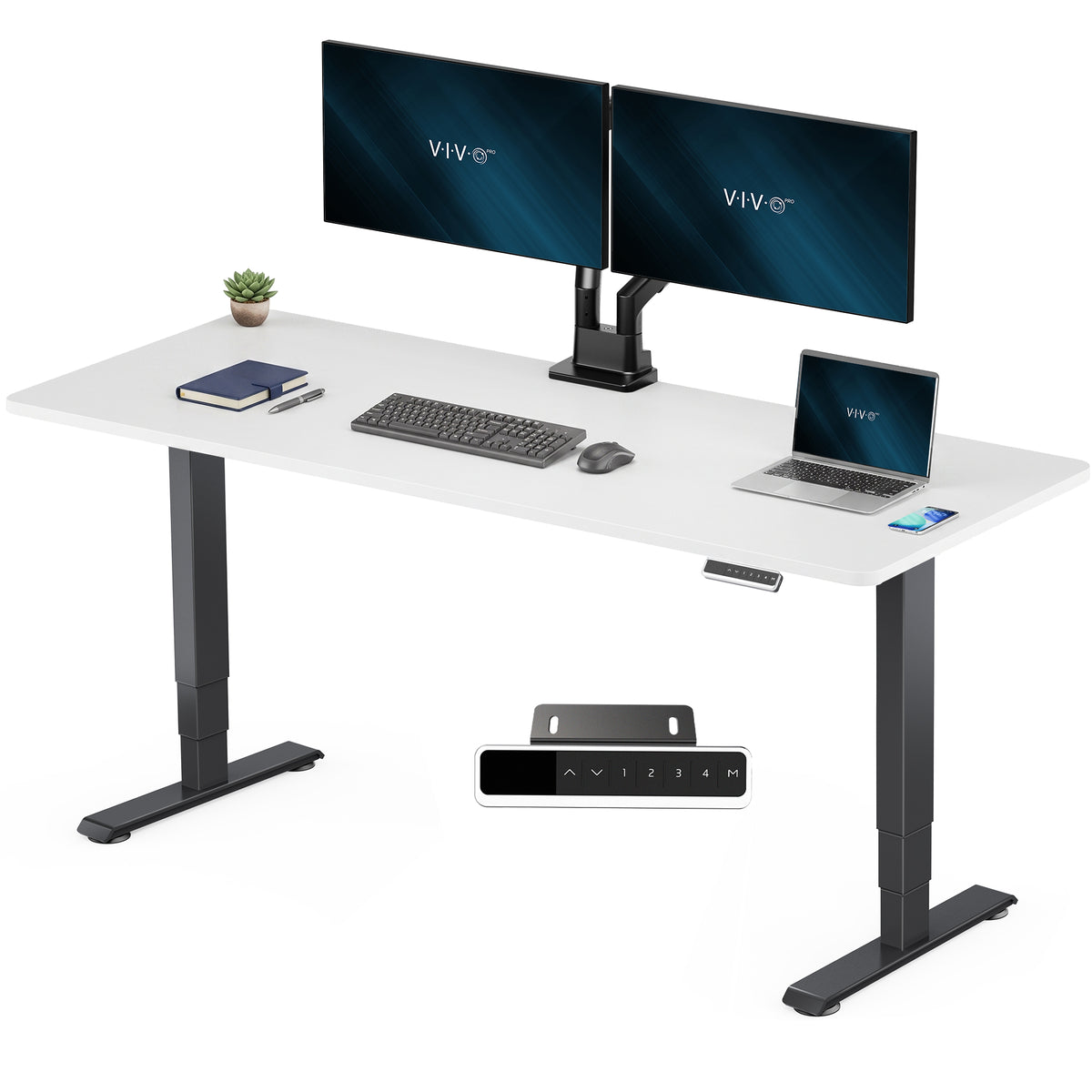 VIVO PRO 71" x 30" Dual Motor Electric Desk