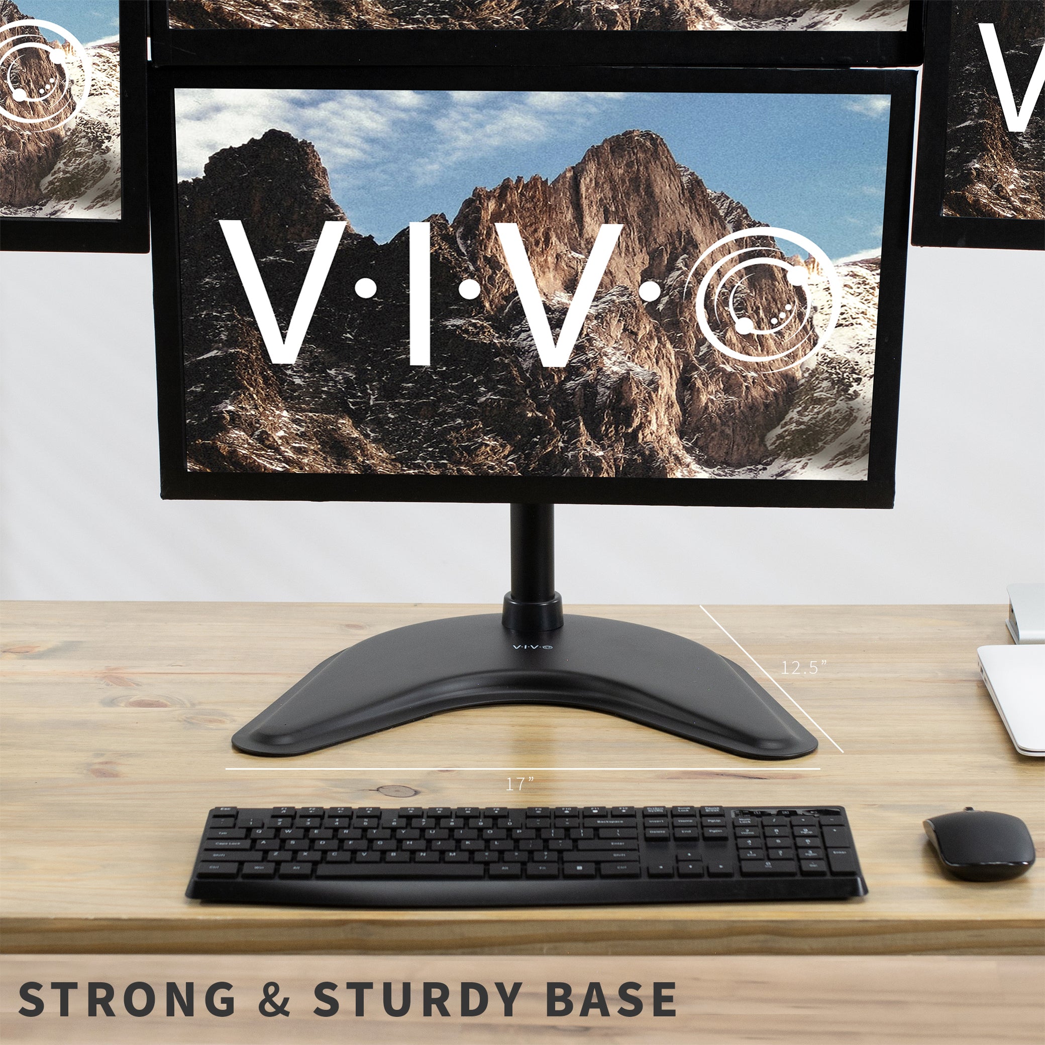 Quad Monitor Desk Stand - 13" to 27" Screens