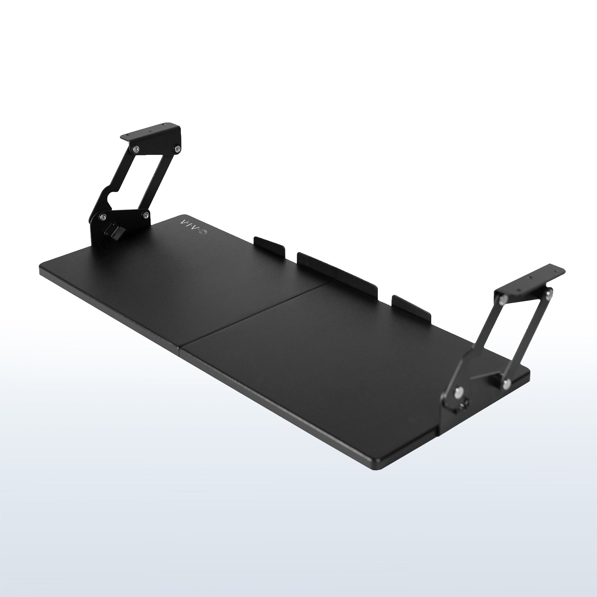 Flush, two-panel, under desk keyboard tray from VIVO.