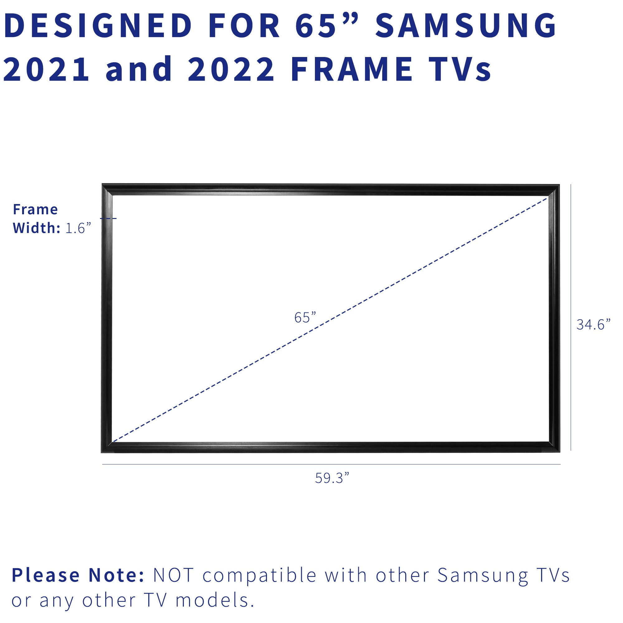 Elegant Border Frame Designed for Samsung Frame TVs