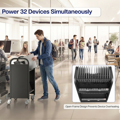 32-Bay Laptop and Table Open Charging Station