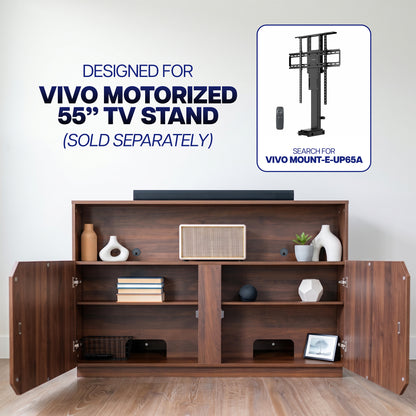 TV lift cabinet with motorized mechanism that raises and conceals 32-inch to 55-inch TVs
