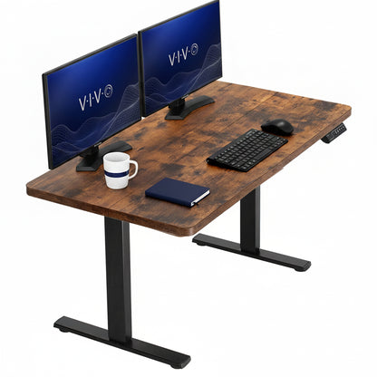 Single Motor Electric Desk with Push Button Memory Controller