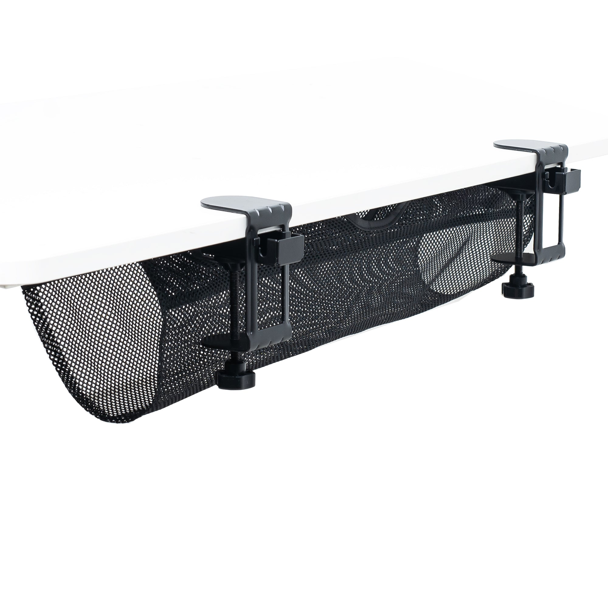 Clamp-on Under Desk Mesh Cable Management