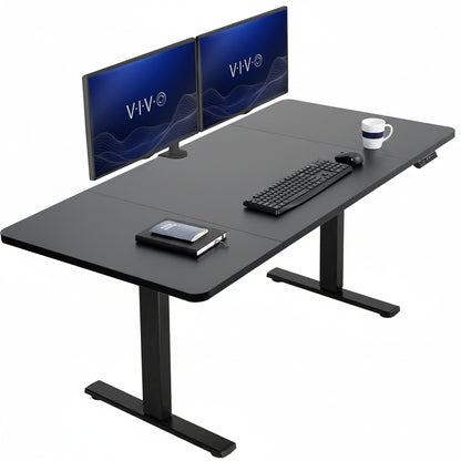 Single Motor Electric Desk with Push Button Memory Controller