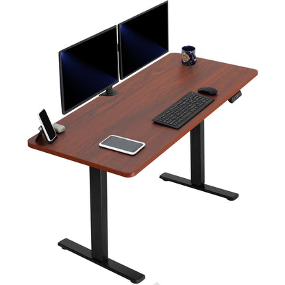 Sturdy ergonomic sit or stand active desk workstation with adjustable height using smart control panel.