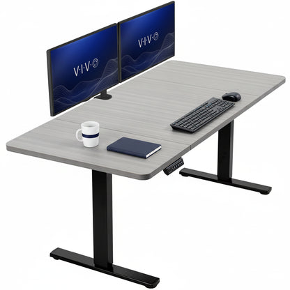 Single Motor Electric Desk with Push Button Memory Controller