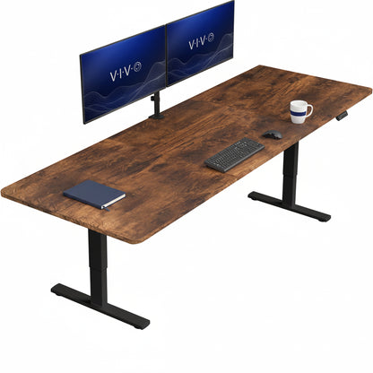 Extra large sturdy sit or stand active workstation with adjustable height using smart control panel.