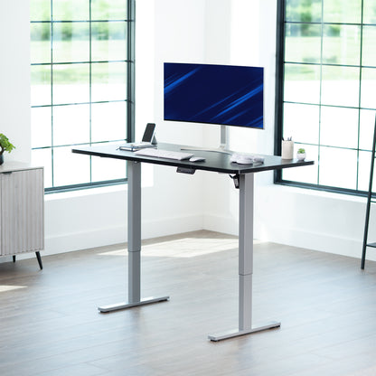 Single Motor Electric Desk with Push Button Memory Controller