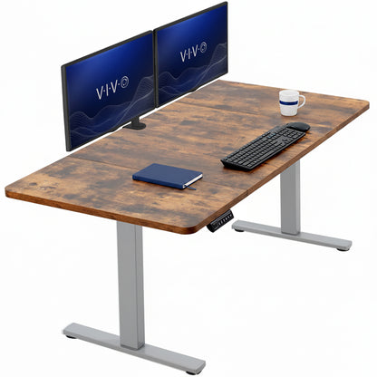 Single Motor Electric Desk with Push Button Memory Controller