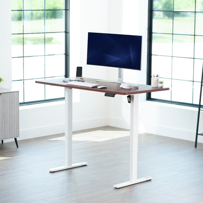 Single Motor Electric Desk with Push Button Memory Controller
