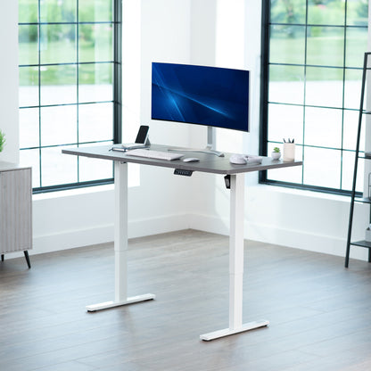 Single Motor Electric Desk with Push Button Memory Controller