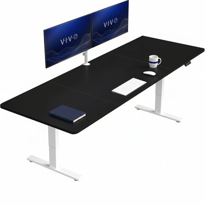 Extra large sturdy sit or stand active workstation with adjustable height using smart control panel.