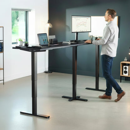 Extra Long 109" x 24" Electric Desk with Square Corner Top
