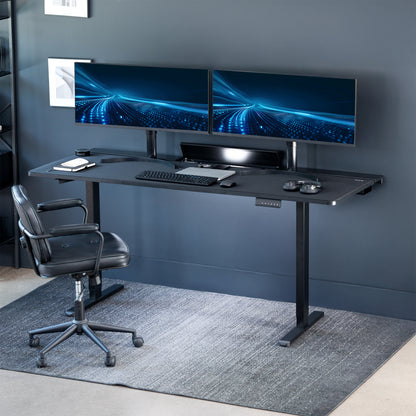 E2B-P3B Series - Dual Motor Electric Desk with Concealed Cable Table Top & Full-Size Pad