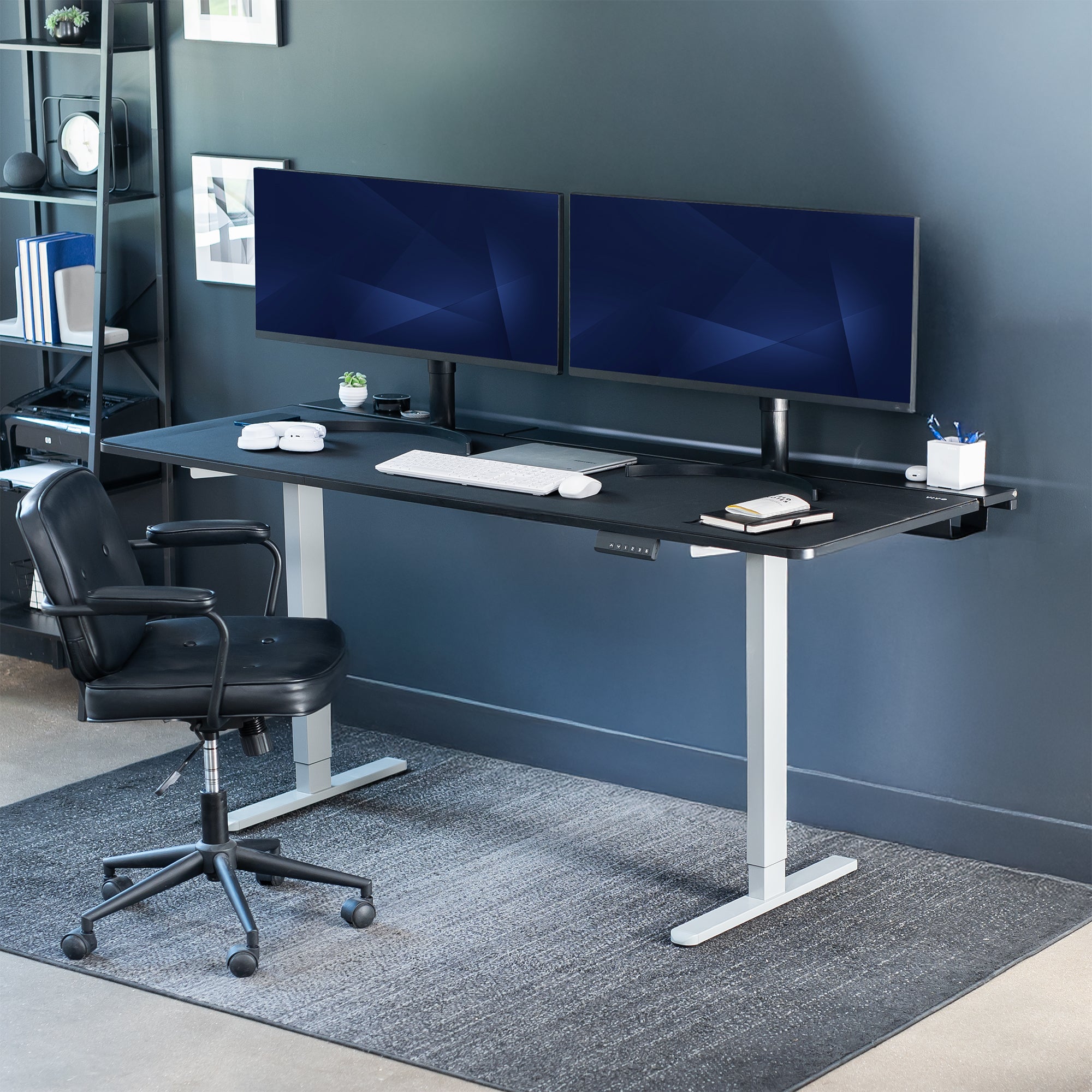 E2B-P3B Series - Dual Motor Electric Desk with Concealed Cable Table Top & Full-Size Pad