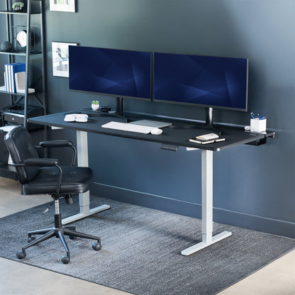 E2B-P3B Series - Dual Motor Electric Desk with Concealed Cable Table Top & Full-Size Pad
