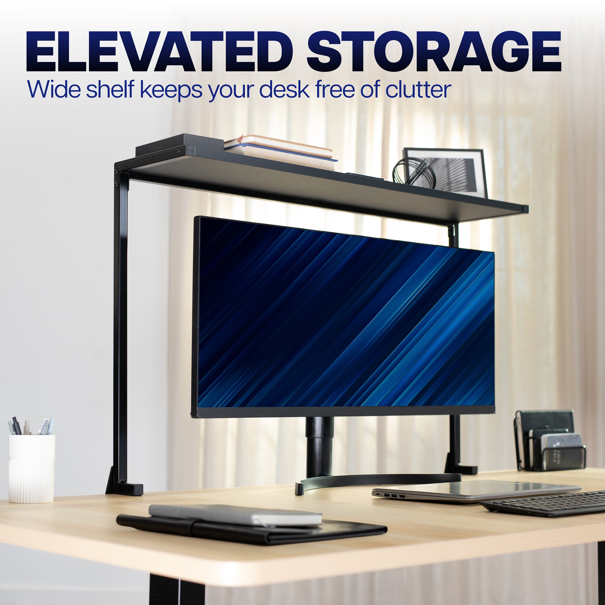 38” Clamp-on Overhead Shelf