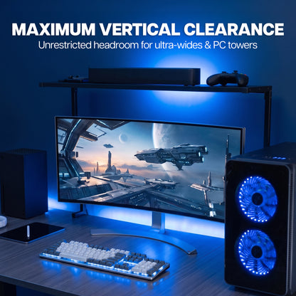 38” Clamp-on Overhead Shelf