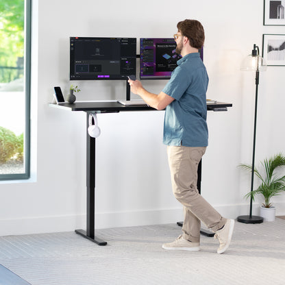 Sturdy desk tabletop for sit or stand electric or manual desk frames.
