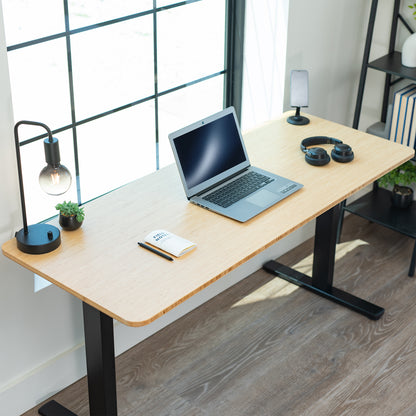Sturdy desk tabletop for sit or stand electric or manual desk frames.