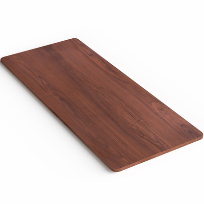 Dark Walnut one piece table top on white background
