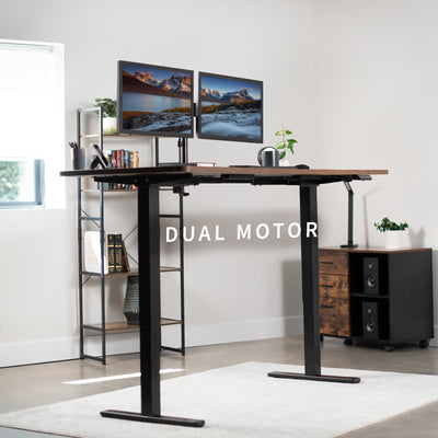 Strong dual motor desk frame.